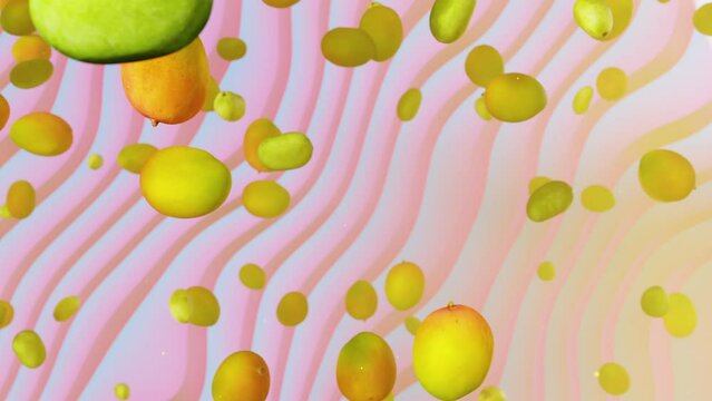 Mango Falling is motion footage for documentary films and cinematic in fruit market scene. Also good background for scene and titles, logos.