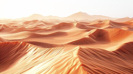 adventurous desert dunes under a white sky