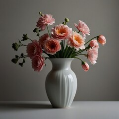 beautiful flowers arranged in a vase. generative ai