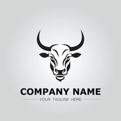 Obraz premium Bull Head symbol logo company vector image on the white background