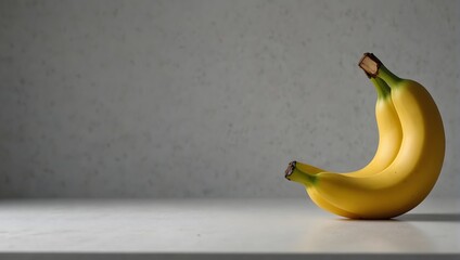  A solitary banana stands against a pristine white backdrop, its vibrant yellow contrasting sharply with the purity of its surroundings ai_generated