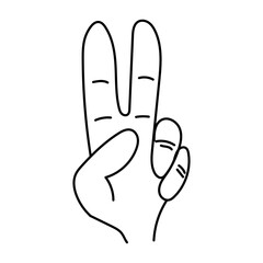 Handzeichen für Frieden