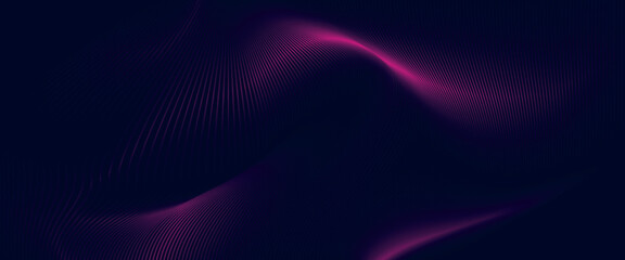 Dark abstract background with glowing circles. Swirl circular lines element. Shiny lines. Futuristic technology concept