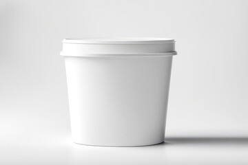 Blank Ice Cream White Container mockup Isolated on a white background
