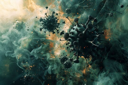 virus particles morphing