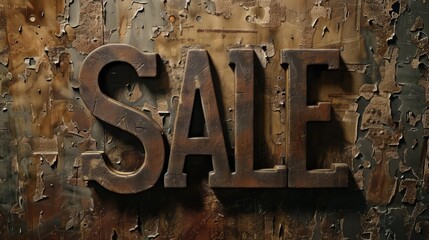 Rustic Leather Sale concept art poster.