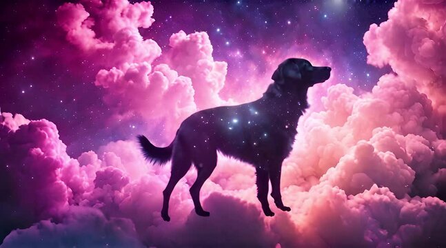 Celestial beauty of the dog constellation in the night sky