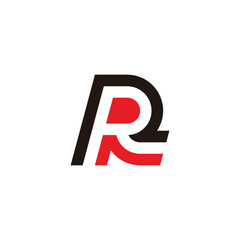 letter ir ri colorful outline geometric line logo vector