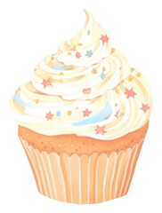 PNG  Cupcake dessert icing food.