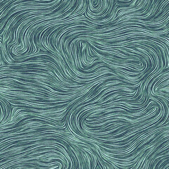 Fototapeta premium Seamless Nautical Wave Pattern Abstract Ocean Water Texture