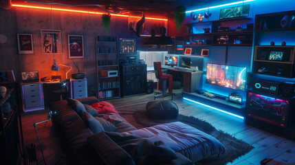 Cyberpunk Loft Oasis