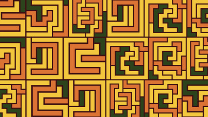 Creative Abstract Mosaic Maze Pattern