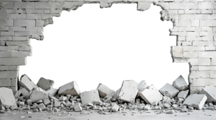 Large hole in a transparent brick