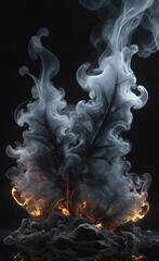 Fototapeta premium smoke on a black