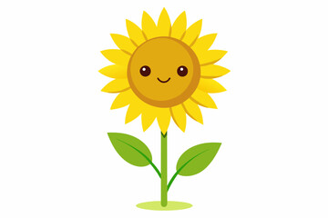 sunflower isolated on white background, sunflower Vector illustration, silhouette, bird, icon, svg, characters, Holiday t shirt, Hand drawn trendy Vector illustration, Rose flower