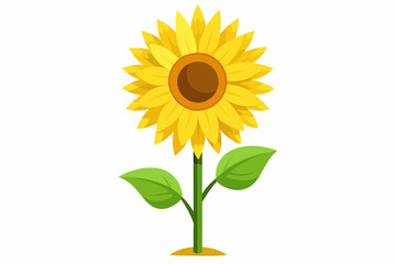 sunflower isolated on white background, sunflower Vector illustration, silhouette, bird, icon, svg, characters, Holiday t shirt, Hand drawn trendy Vector illustration, Rose flower