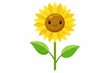 sunflower isolated on white background, sunflower Vector illustration, silhouette, bird, icon, svg, characters, Holiday t shirt, Hand drawn trendy Vector illustration, Rose flower
