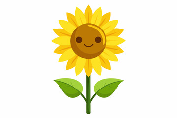 sunflower isolated on white background, sunflower Vector illustration, silhouette, bird, icon, svg, characters, Holiday t shirt, Hand drawn trendy Vector illustration, Rose flower