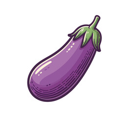 eggplant hand drawn vector illustration