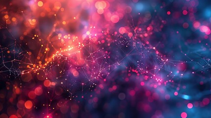 An abstract background representing the pervasive influence of artificial intelligence across various industries and sectors