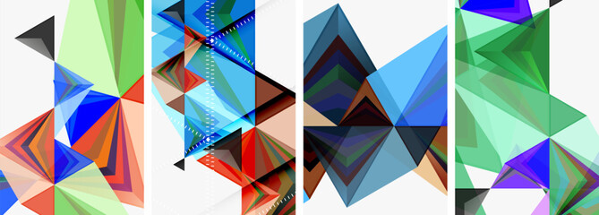 Minimalist triangular geometric clean concept posters for wallpaper, business card, cover, poster, banner, brochure, header, website