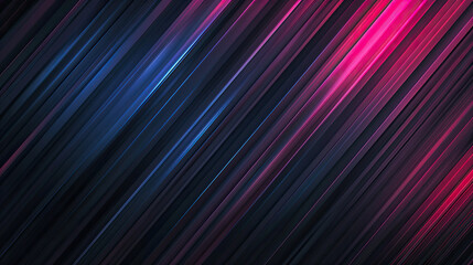 Fototapeta premium Abstract dark striped background with pink and blue light