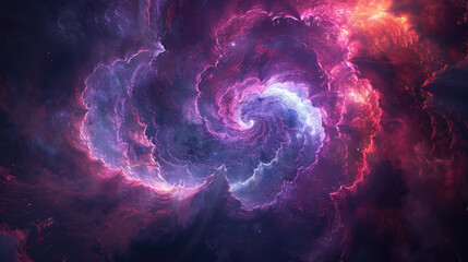 Amazing cosmic backdrop and nebula swirling purple and blue colors in outer space