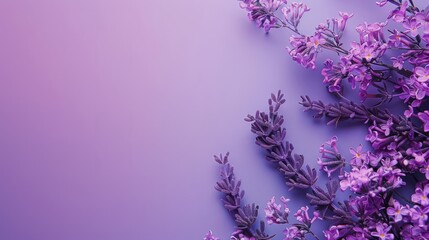 Purple flowers and purple wallpaper background
