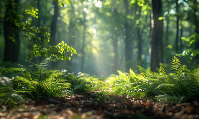tranquil essence of an earthy forest floor