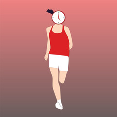 a woman running