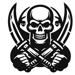 skull mascot logo icon Design