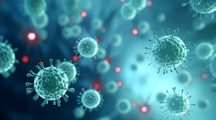 Virus close-up illustration