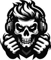 Fototapeta premium skull mascot logo icon Design