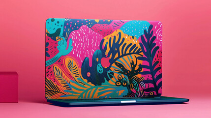 Modern and attractive colourful concept skin designs for MacBook pro laptop.