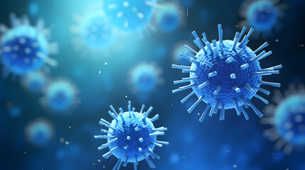 Obraz premium Virus close-up illustration