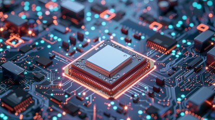 Fototapeta premium Global shortage of microchips impacts car industry 