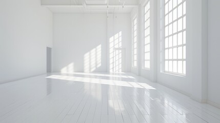 White walls in the room space background