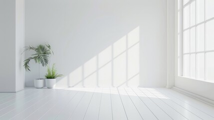 White walls in the room space background