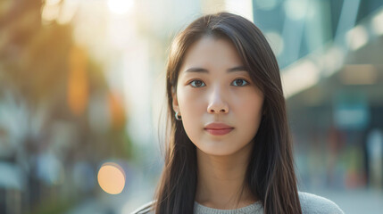 woman looking at the camera 