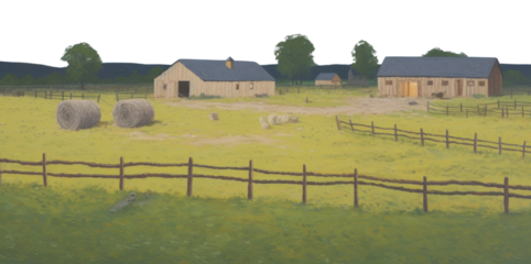 PNG Farm background architecture grassland livestock.