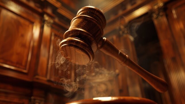 Wooden judicial gavel image