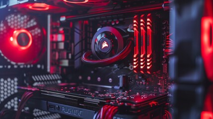 Obraz premium Gamer's Upgrade Installing a Powerful GPU