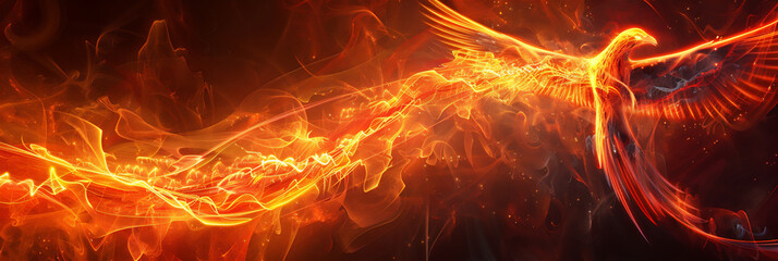 abstract background, phoenix bird.