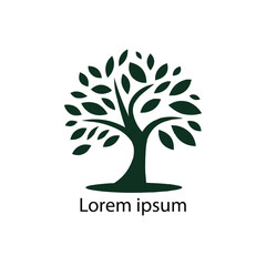 Obraz premium Vector silhouette of a tree