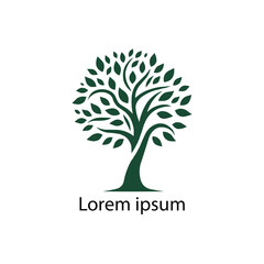 Obraz premium Vector silhouette of a tree