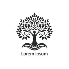 Vector silhouette of a tree