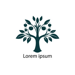 Obraz premium Vector silhouette of a tree