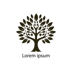 Obraz premium Vector silhouette of a tree