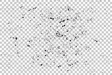 Dot dust grain overlay grunge spray effect spotted splash effect Spotted texture transparent background  vector design