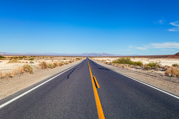 Empty road on the desert